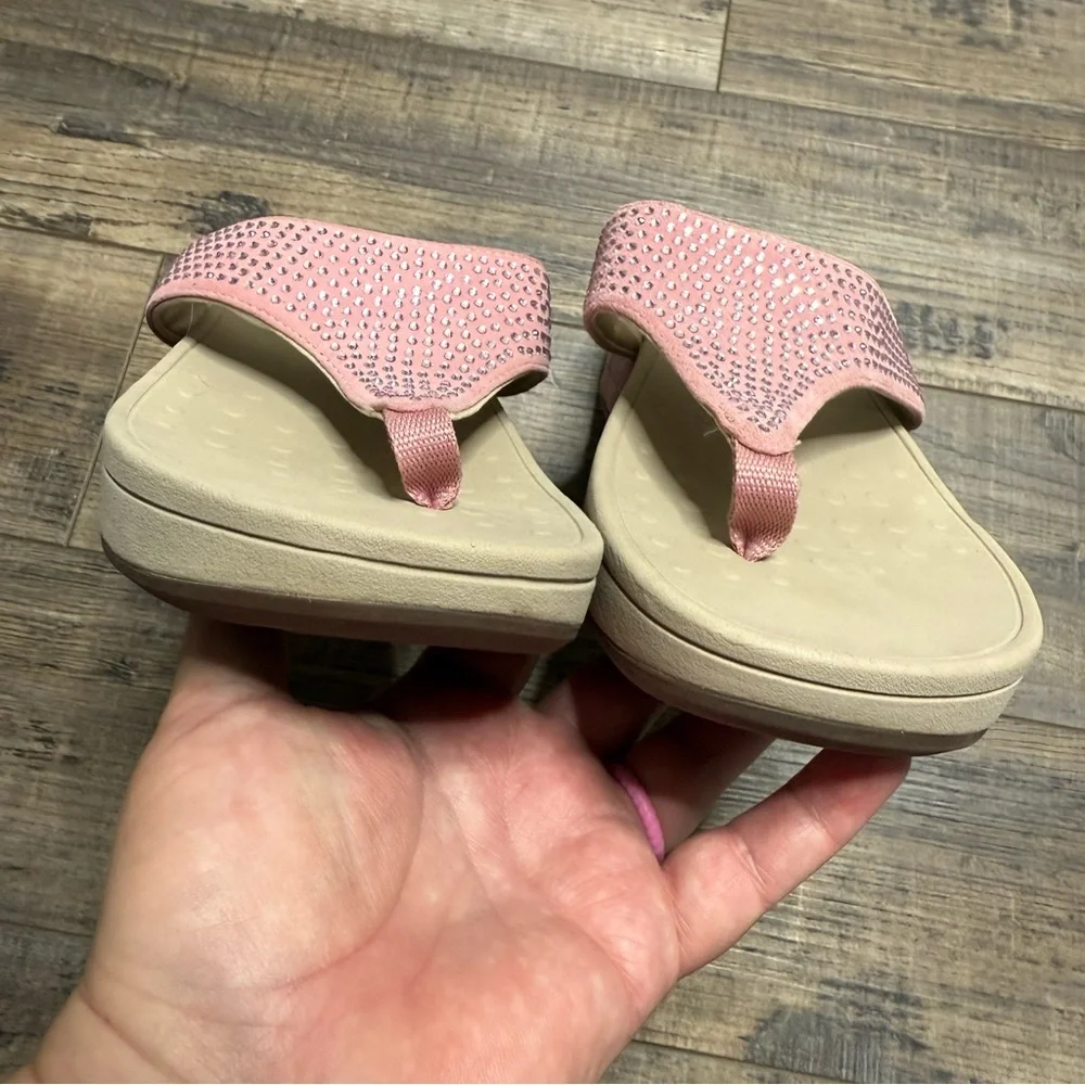 Vionic Dillon Shine Toe Post Sandal Blush Pink Women's - Picture 8 of 13